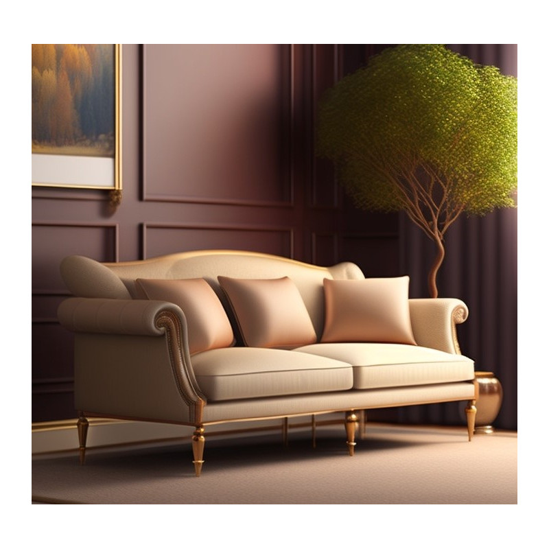 A simple sofa with a stately appearance